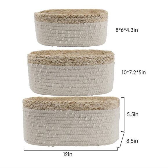 ✨7xHP✨Rope Woven Storage Baskets✨ - Picture 4 of 5